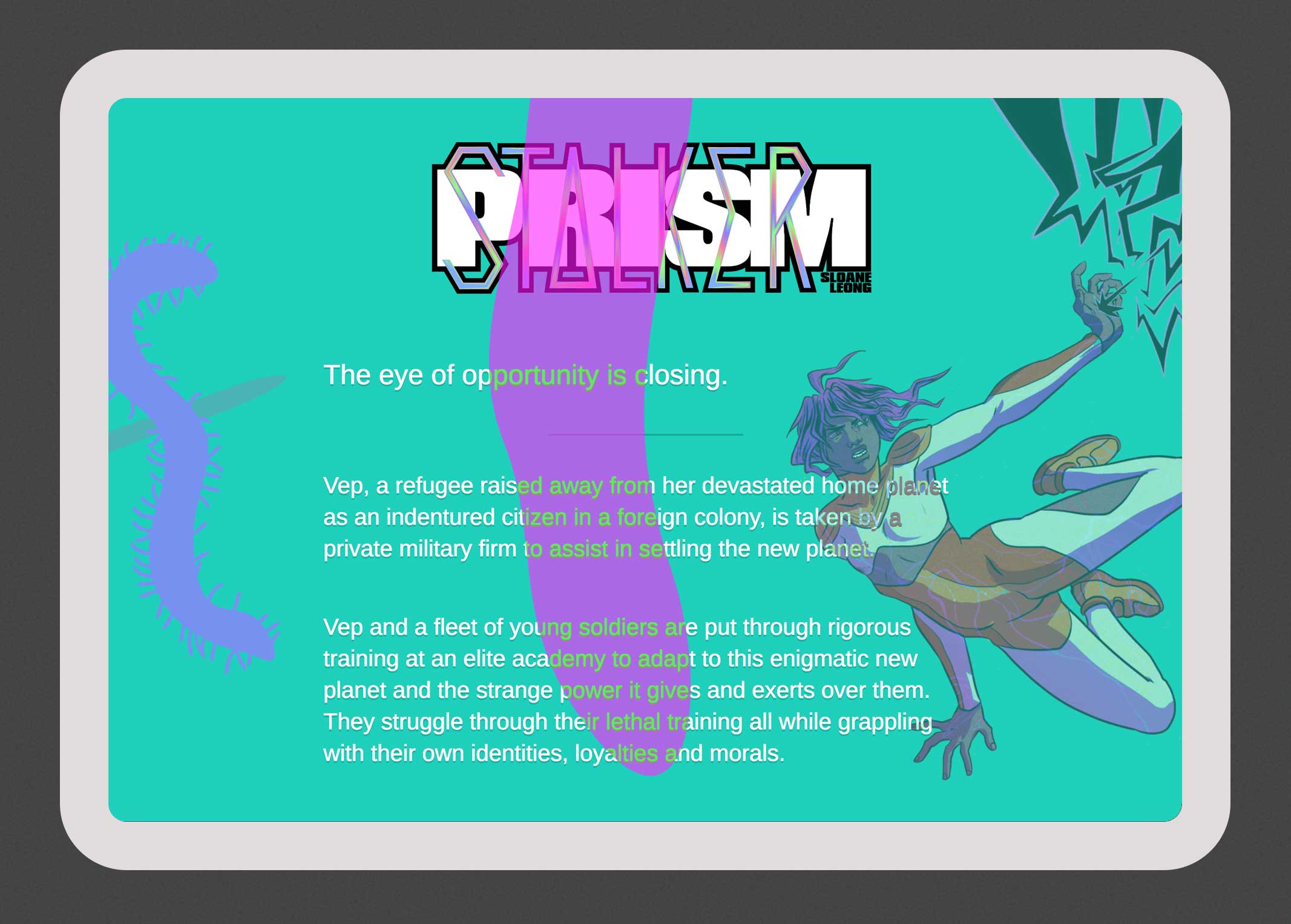 desktop website intro section